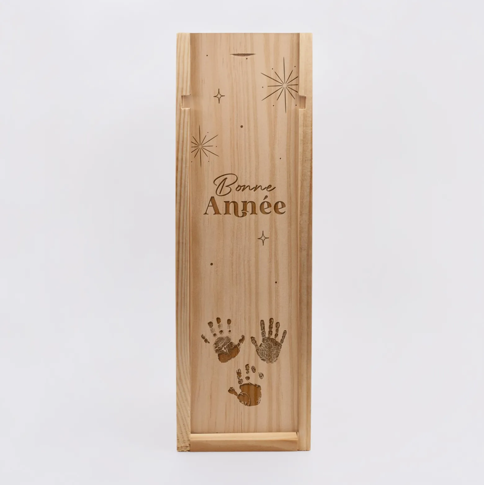 Caisse de vin bois couvercle gravé - Edition spéciale "Grandes Occasions"
