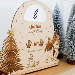 Calendrier de l'avent personnalisé comte à rebours Noël bois gravé - HappyBulle x MyLovelyThing