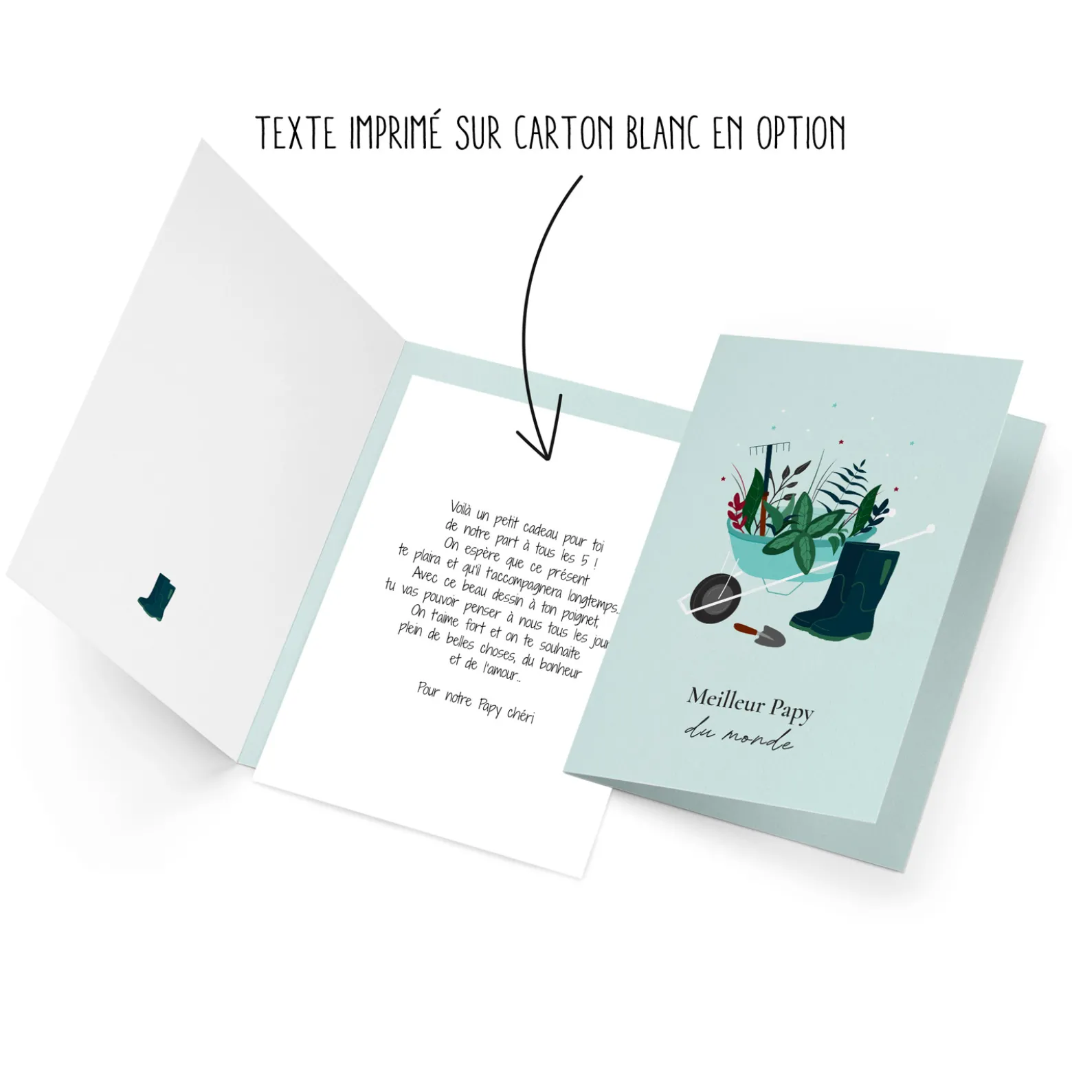 Carte message cadeau