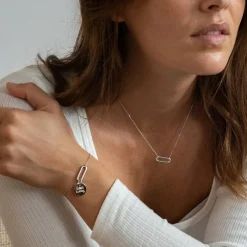 Chaîne ovale ouvert argent