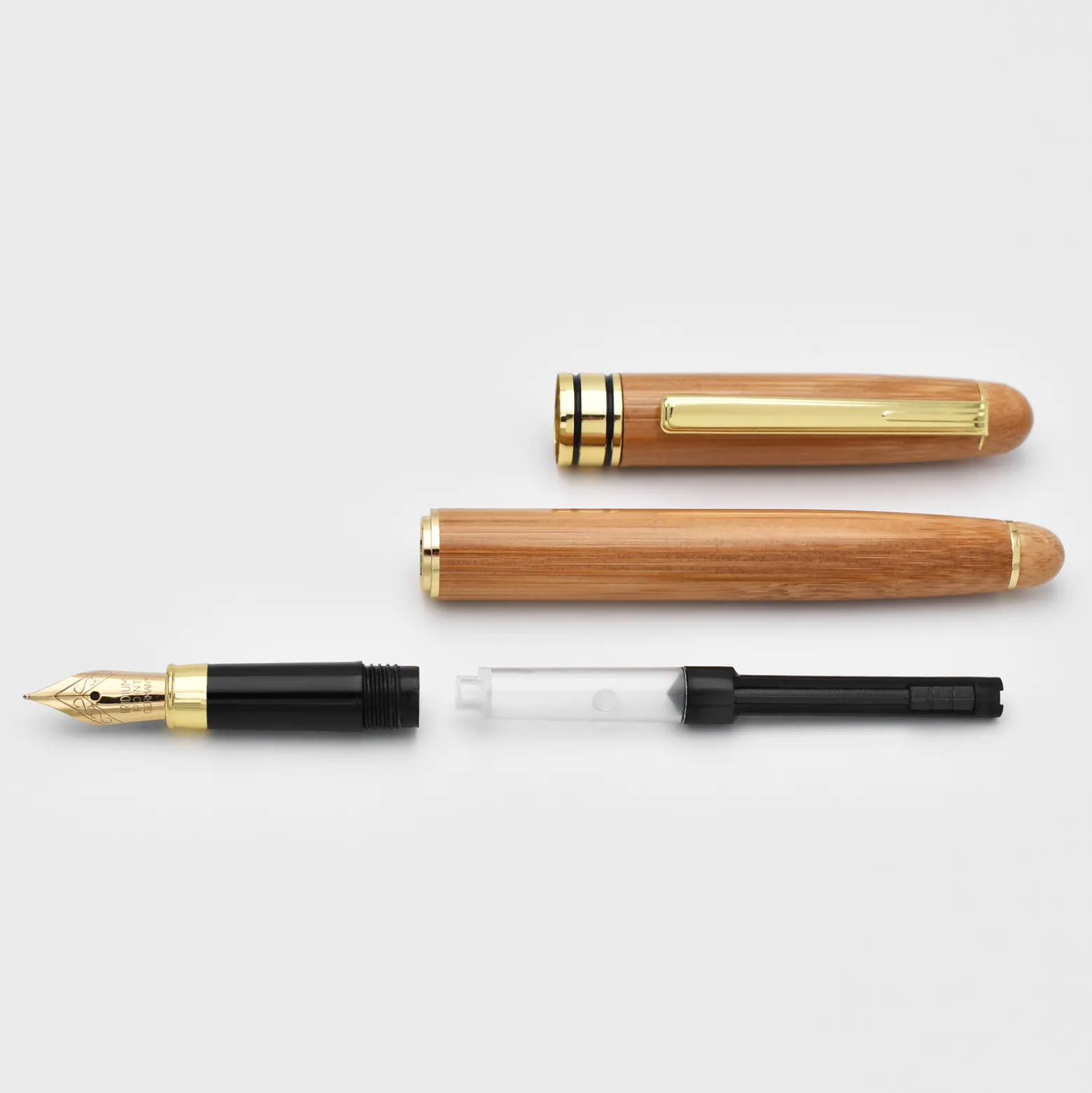 Coffret bambou personnalisé et stylo plume gravé 172x50mm