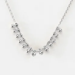 Collier chaîne boules argent