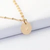 Collier chaîne double personnalisé médaille gravée plaqué or coeur estampillé 15 mm - HappyBulle x Atelier Wagram