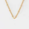 Collier chaîne double plaqué or