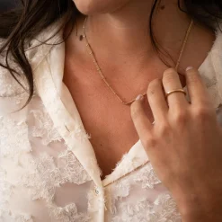 Collier chaîne double plaqué or