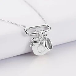 Collier chaîne ovale ouvert personnalisé médaille gravée argent 15 mm et breloque(s) summer - à composer