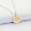 Collier EVJF perles Miyuki colorées personnalisé médaille gravée plaqué or 15 mm