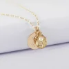 Collier perles Miyuki colorées personnalisé médaille gravée plaqué or 15 mm et breloque(s) summer - à composer