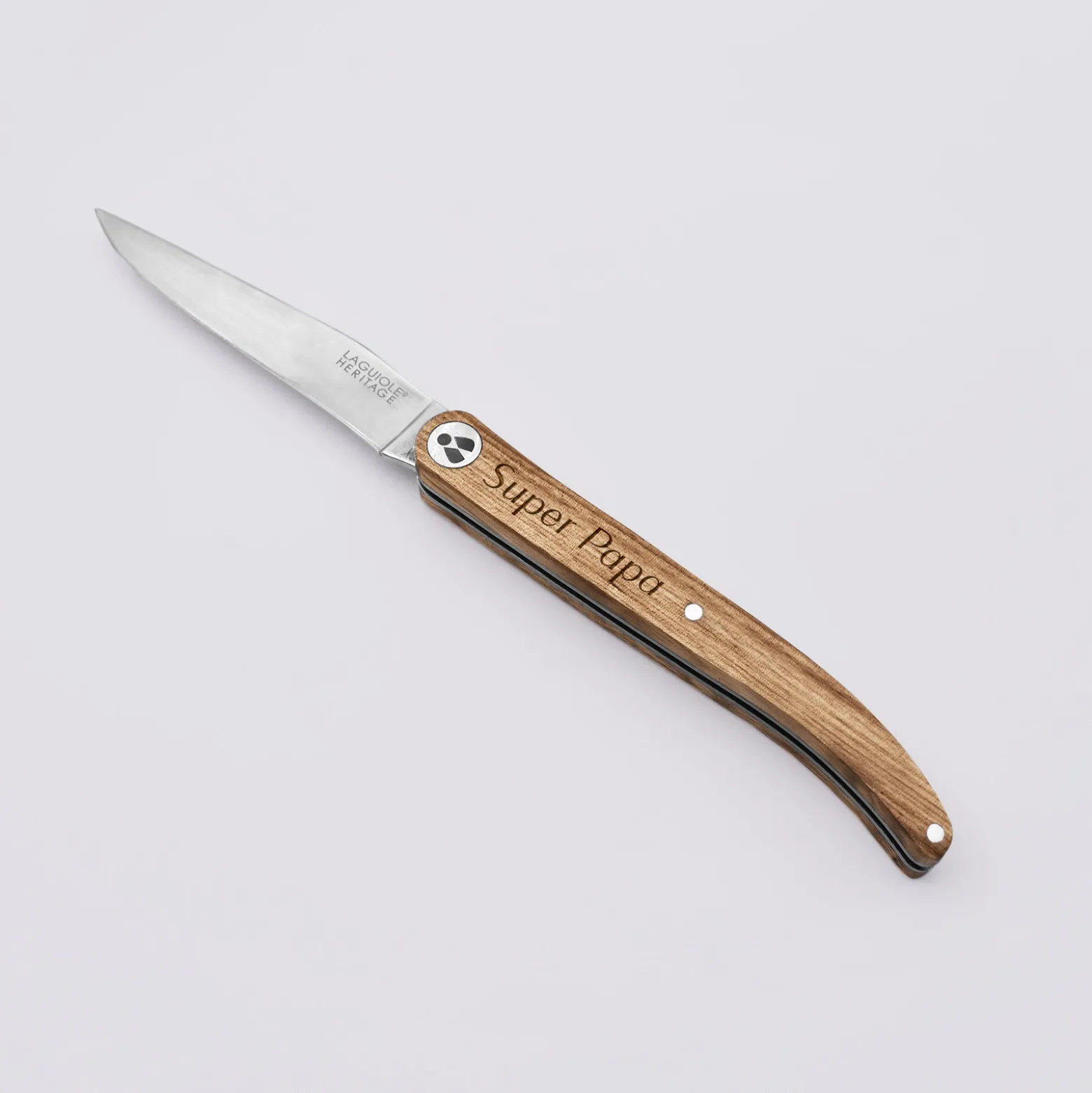Couteau de poche Laguiole personnalisé bois gravé