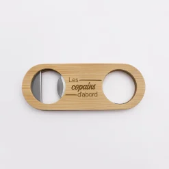 Décapsuleur EVG personnalisé bois gravé 10x4 cm