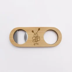 Décapsuleur personnalisé bois gravé 10x4 cm