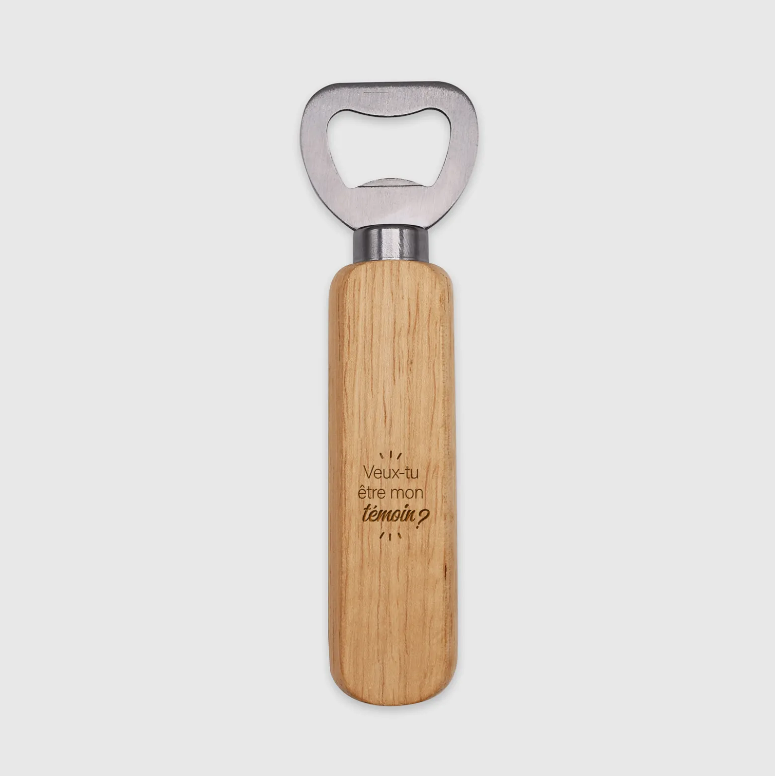 Décapsuleur témoin homme personnalisé bois bambou