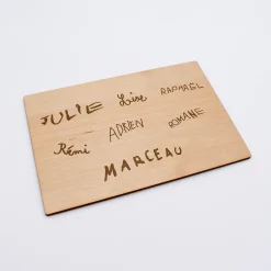 Diplôme du meilleur maître personnalisé bois gravé 15x10 cm avec support