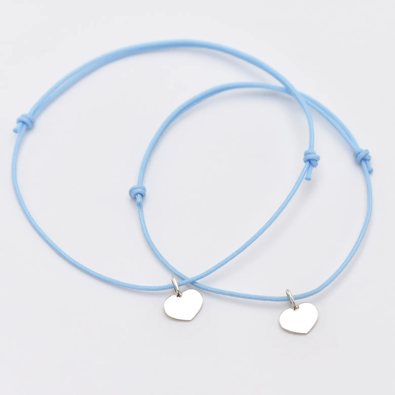 Duo de bracelets argent "Petit coeur"