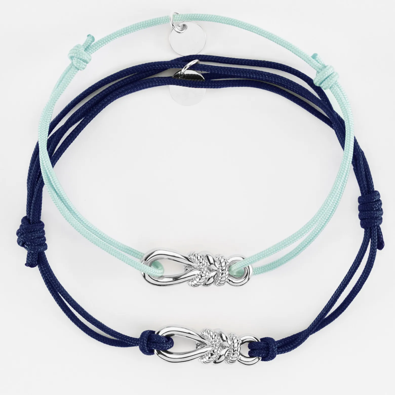 Duo de bracelets homme femme "Le lien" argent - HappyBulle x Lilylovesfashion