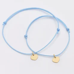 Duo de bracelets plaqué or "Petit coeur"