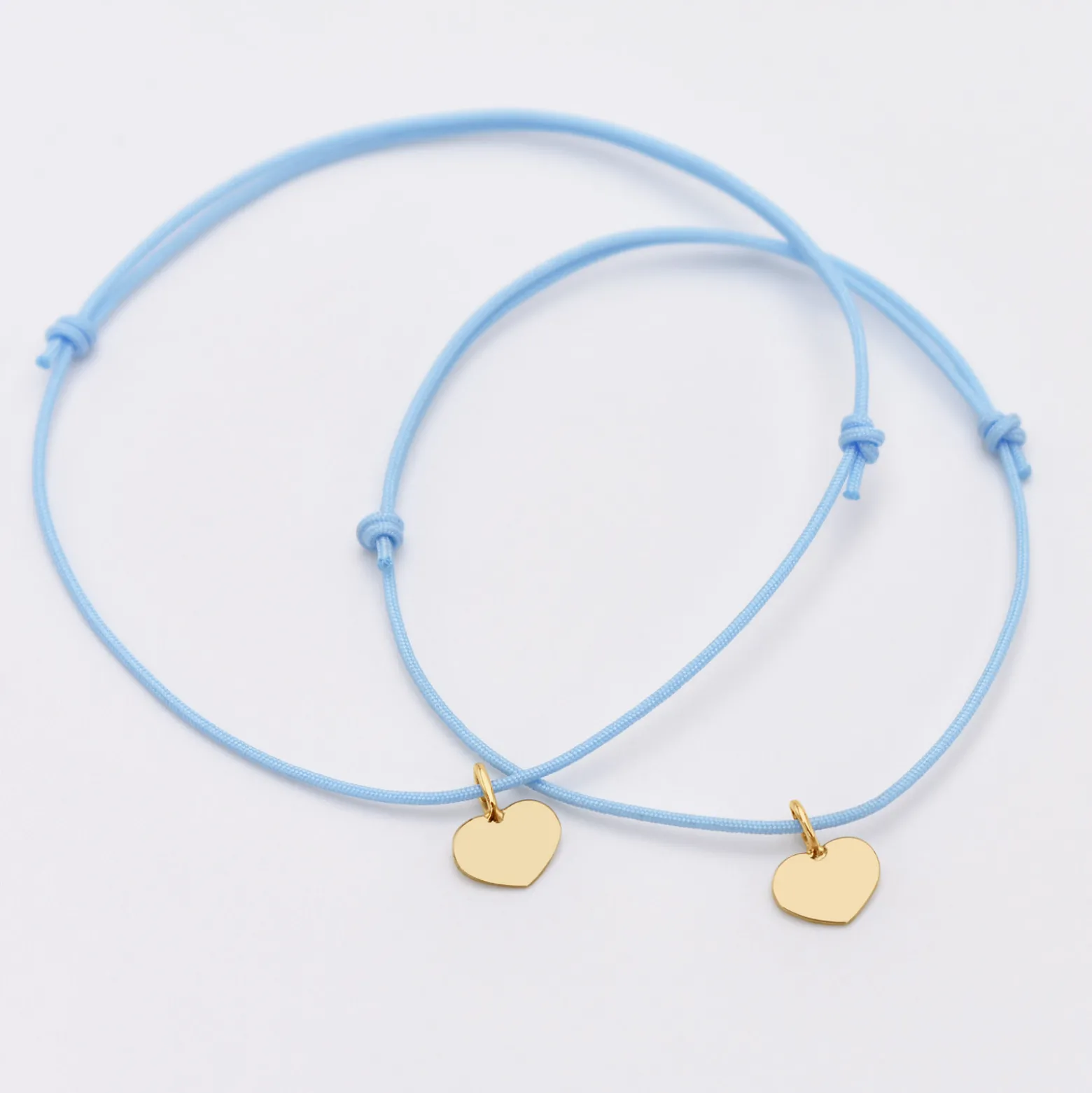 Duo de bracelets plaqué or "Petit coeur"