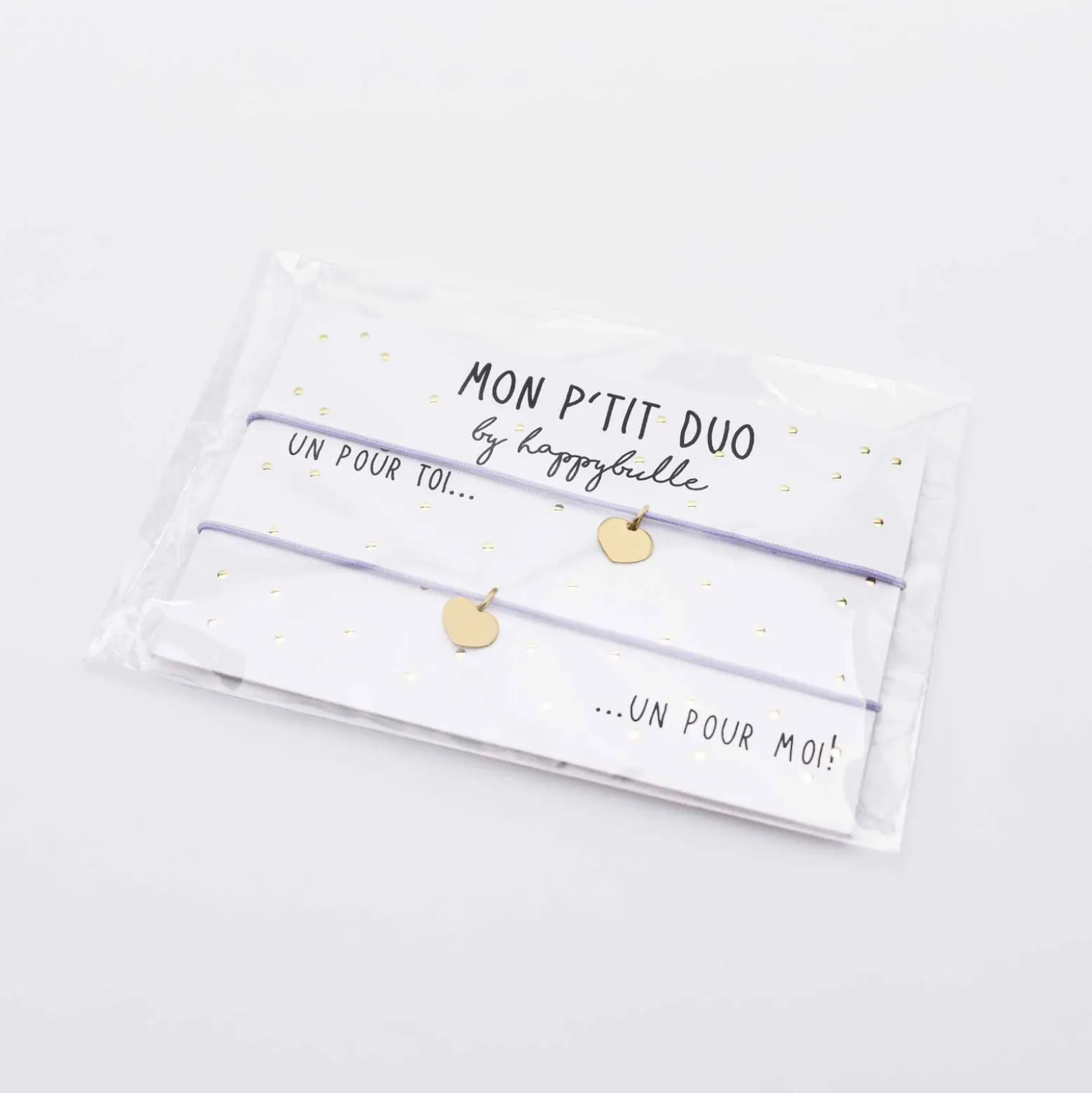 Duo de bracelets plaqué or "Petit coeur"
