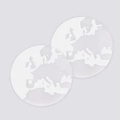 Lot de 2 sous-verres personnalisés gravés acrylique ronds 9 cm 