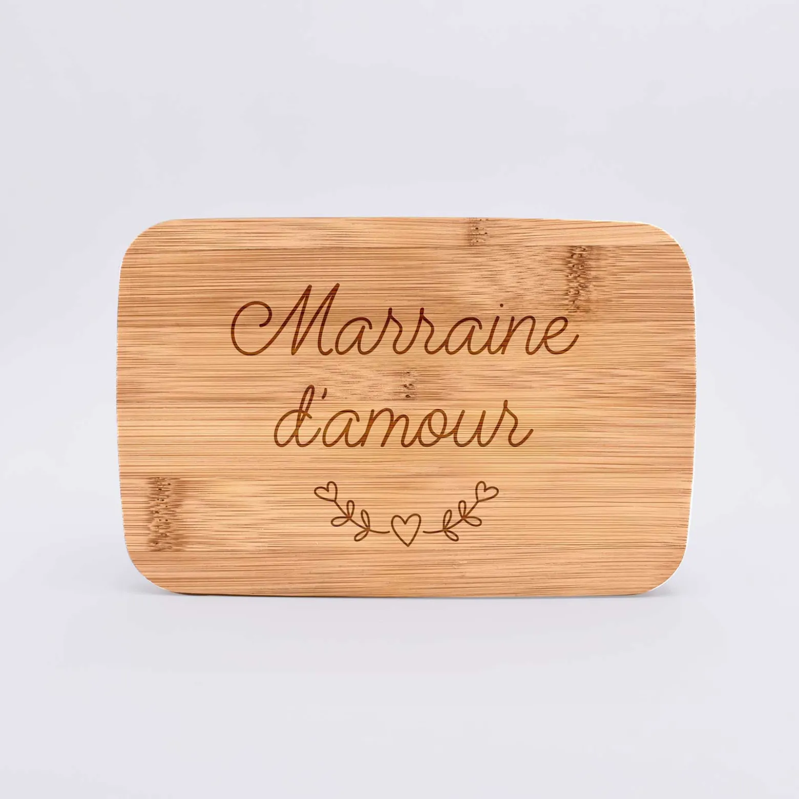Lunch box personnalisé couvercle bois gravé 700ml avec couverts