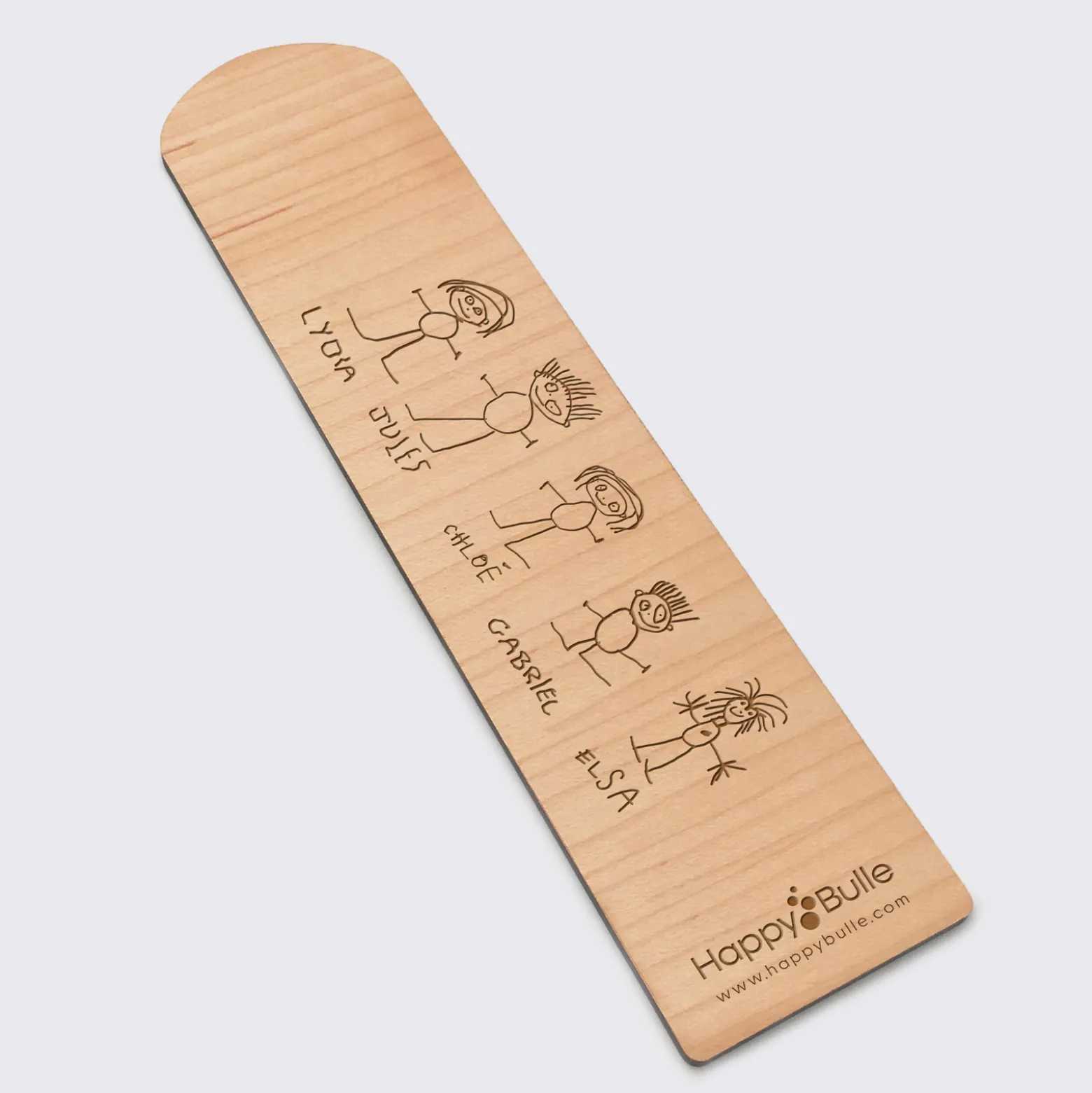 Marque page personnalisé bois gravé - Edition spéciale "Merci maître"