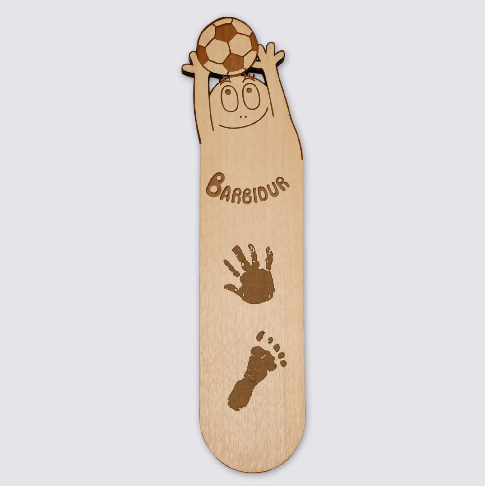 Marque page personnalisé bois gravé - HappyBulle x Barbapapa