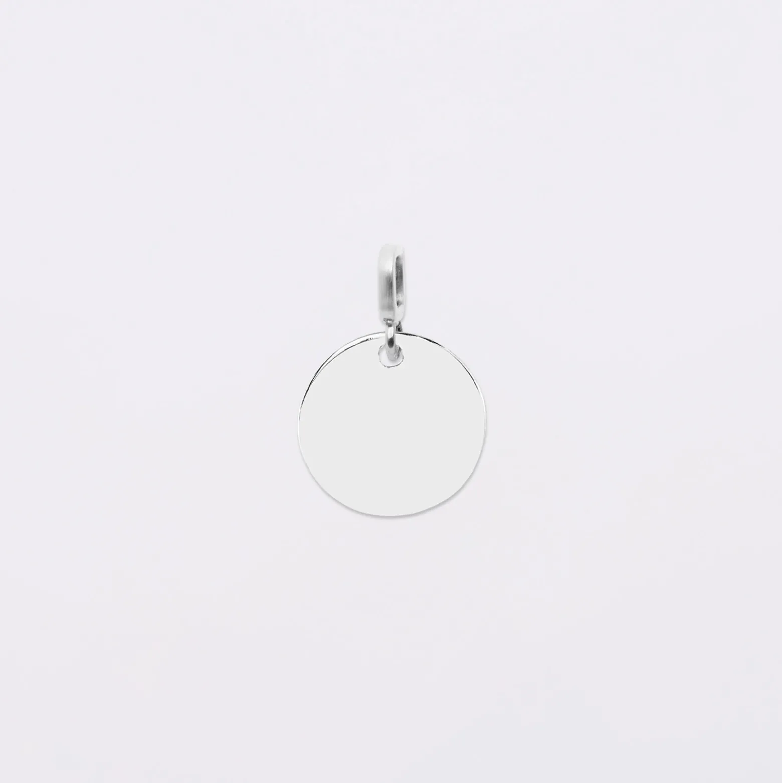 Mini-charm anneau collection Chapitre médaille gravée argent 15 mm