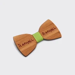 Noeud papillon enfant personnalisé gravé bois classique