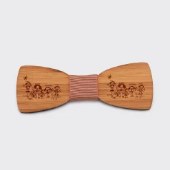 Noeud papillon personnalisé enfant gravé bois slim