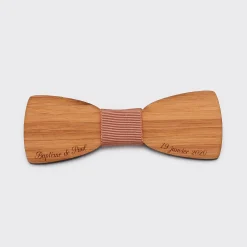 Noeud papillon personnalisé enfant gravé bois slim