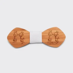 Noeud papillon personnalisé gravé bois dandy