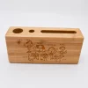 Organiseur de bureau personnalisé 14,6x6,5 cm bois gravé