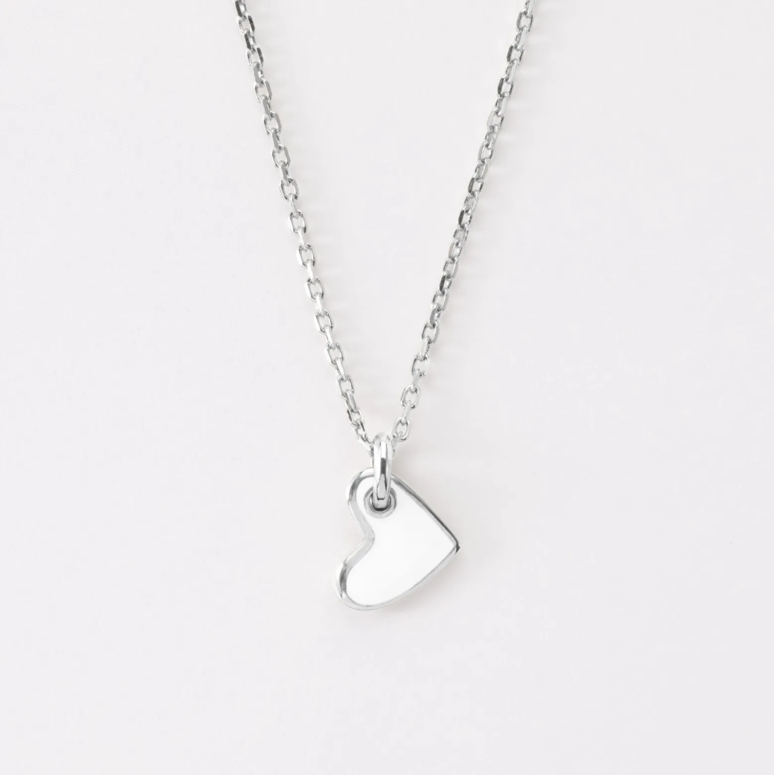 Pendentif coeur email argent 10 mm