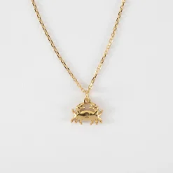 Pendentif crabe plaqué or 7x12 mm
