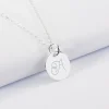 Pendentif enfant calligraphie personnalisé médaille gravée argent 15 mm