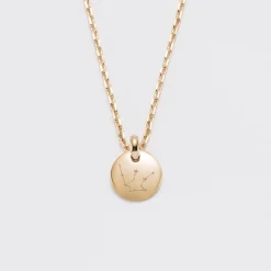 Pendentif enfant initiale personnalisé médaille gravée plaqué or 10 mm
