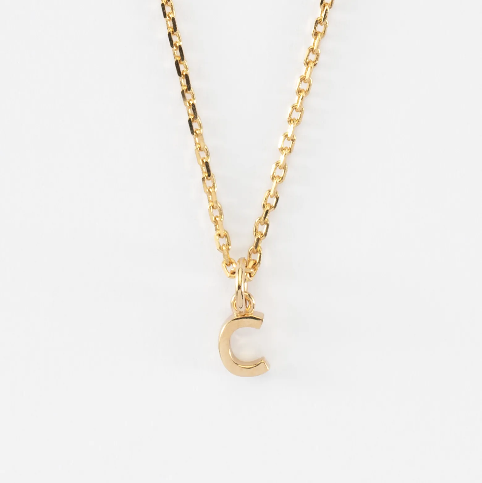 Pendentif enfant personnalisé médaille plaqué or lettre initiale 5 mm