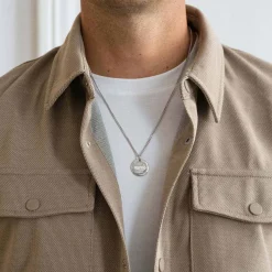 Pendentif EVG personnalisé médaille gravée acier 20 mm