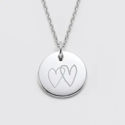 Pendentif EVG personnalisé médaille gravée acier 20 mm