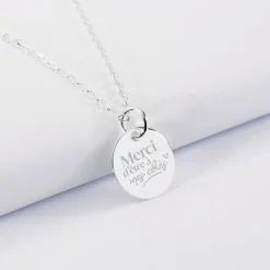 Pendentif EVJF personnalisé médaille gravée argent 15 mm