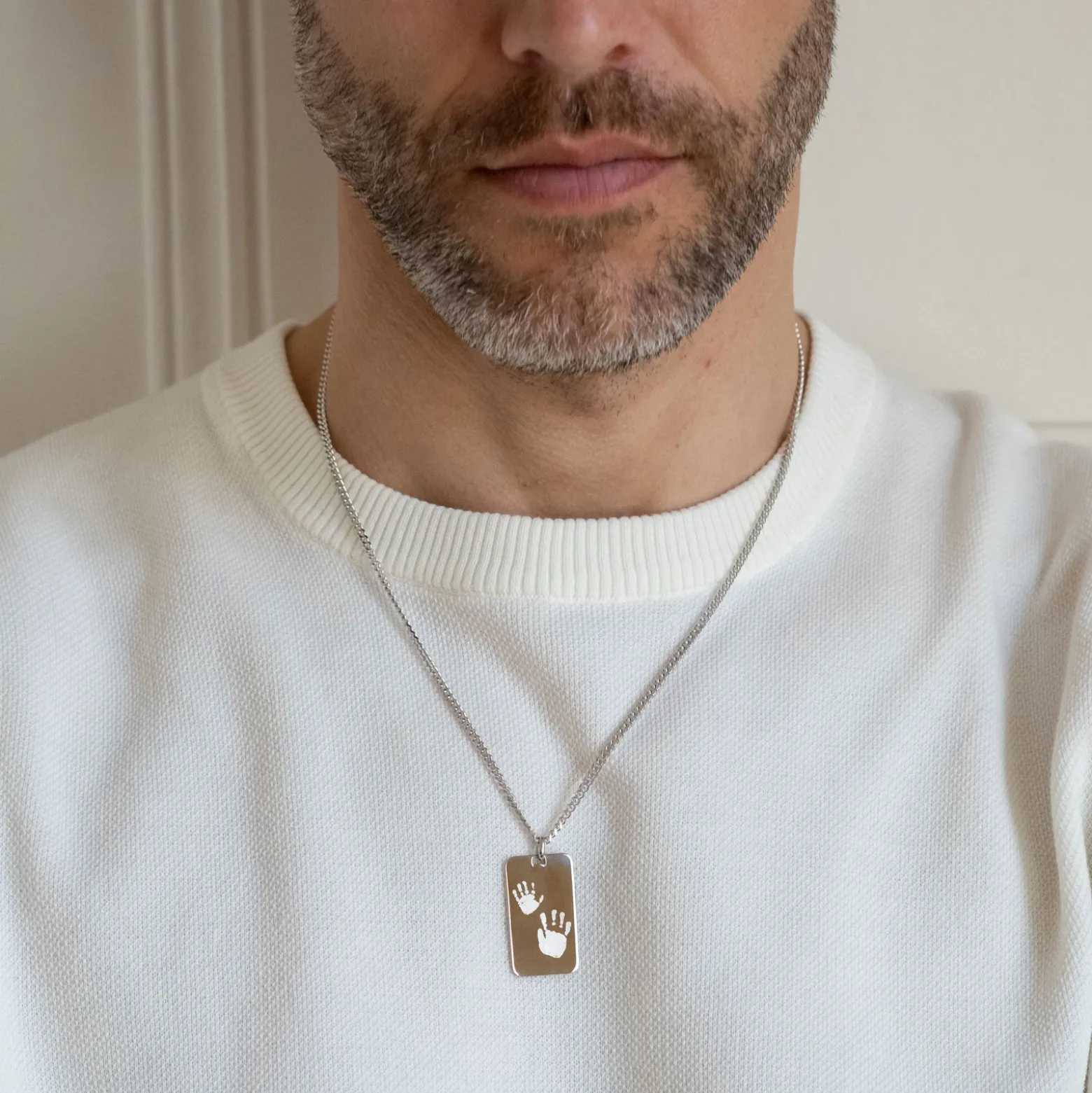 Pendentif homme personnalisé médaille gravée argent 20x32 mm