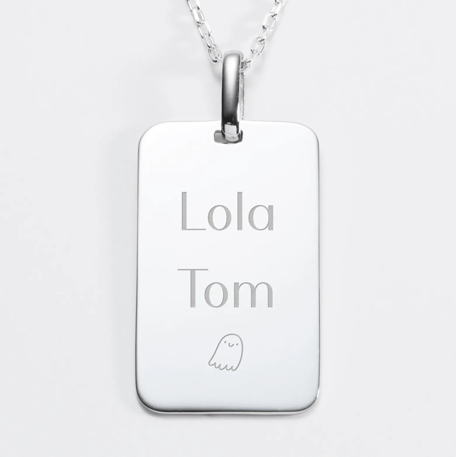 Pendentif homme personnalisé médaille gravée argent 20x32 mm