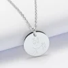 Pendentif homme personnalisé médaille gravée acier 20 mm - Happybulle x Barbapapa