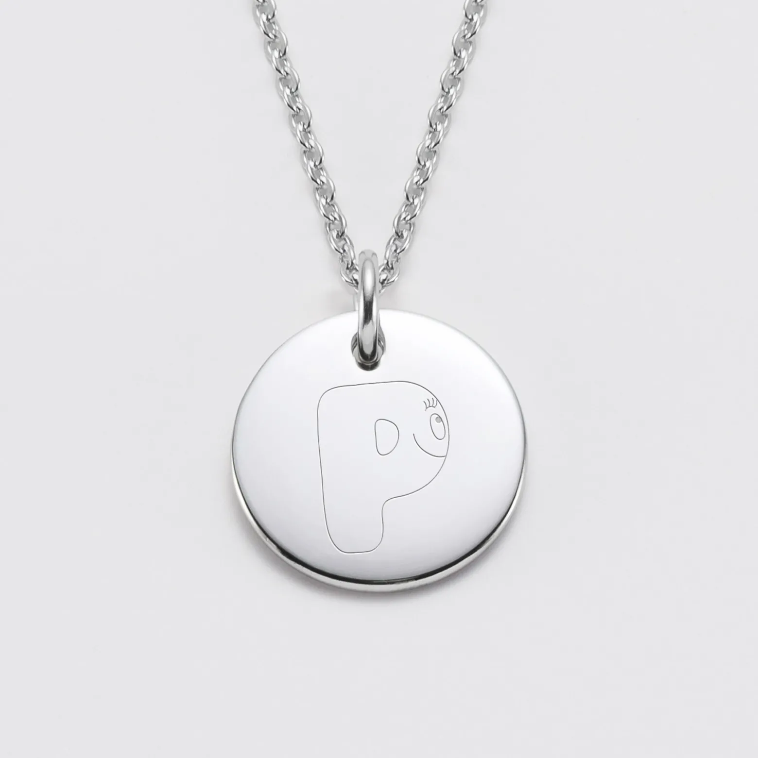 Pendentif homme personnalisé médaille gravée acier 20 mm - Happybulle x Barbapapa
