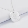 Pendentif homme personnalisé médaille bombée gravée argent 20 mm - Nos petits imparfaits