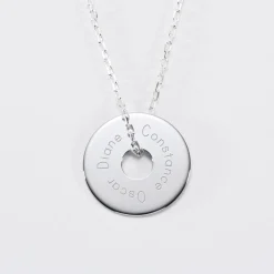 Pendentif homme personnalisé médaille gravée argent cible 20 mm