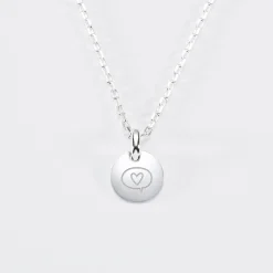 Pendentif initiale personnalisé médaille gravée argent 10 mm