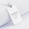 Pendentif Marié personnalisé médaille gravée argent 20x32 mm