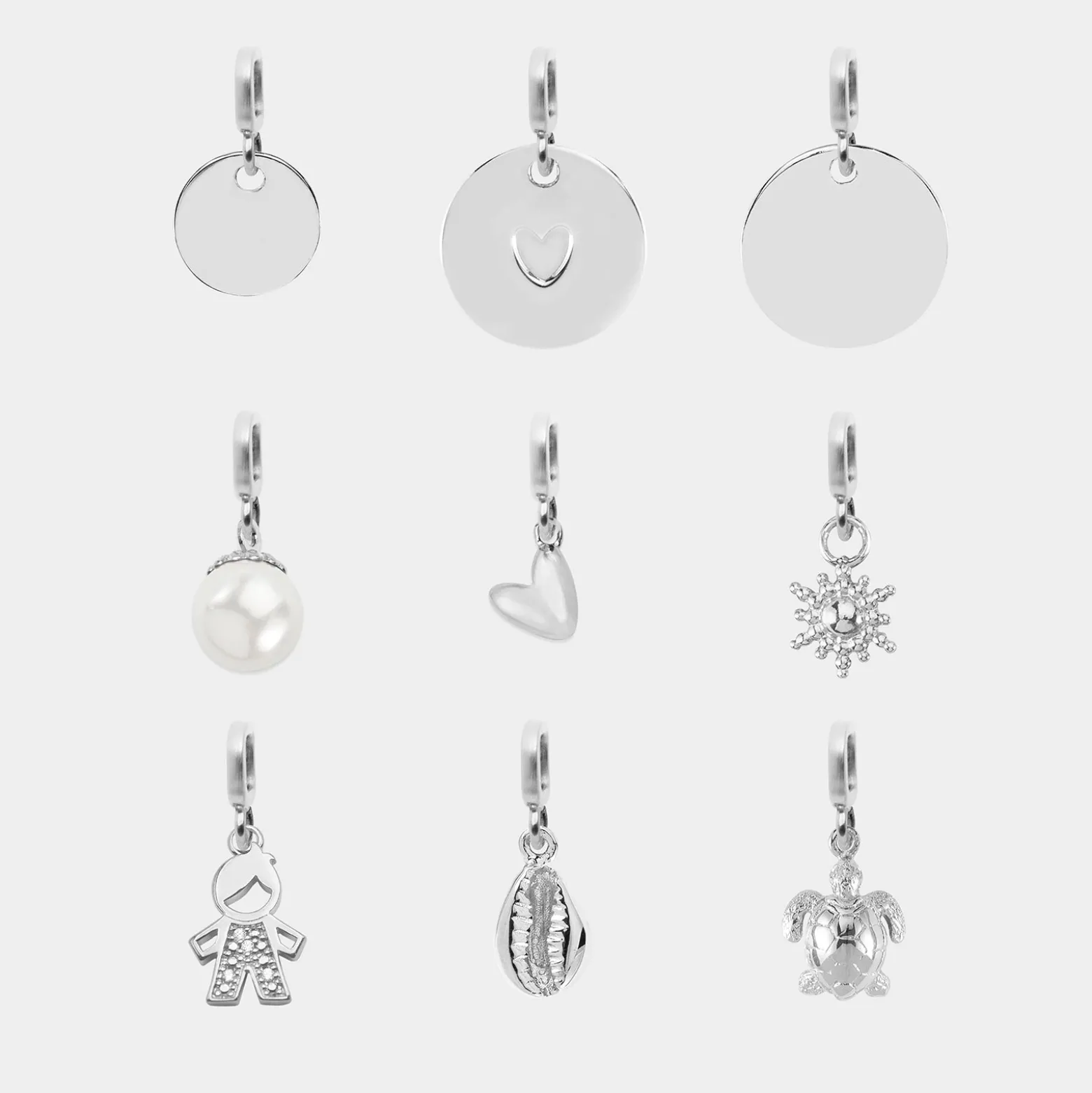 Pendentif personnalisé collection Chapitre mousqueton 11x19 mm argent - à composer