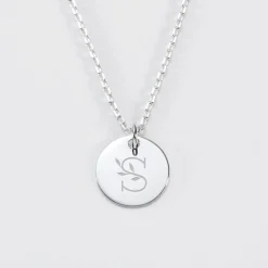 Pendentif personnalisé médaille gravée argent 15 mm - édition spéciale